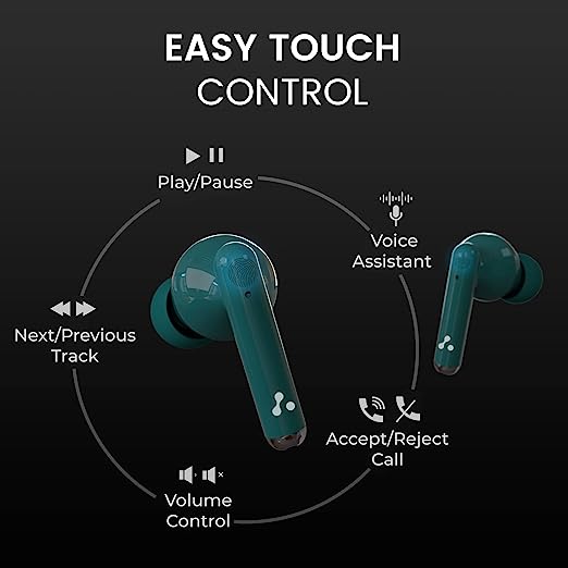 Ambrane Dots 38 Bluetooth Truly Wireless in Ear Earbuds with Mic (Green) Ambrane Dots 38 Bluetooth Truly Wireless in Ear Earbuds with Mic (Green)